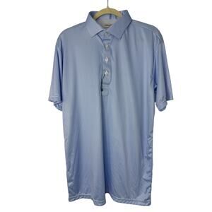 Collars & Co Blue Mini Houndstooth Dress Collar Polo Shirt Men’s Large Classic